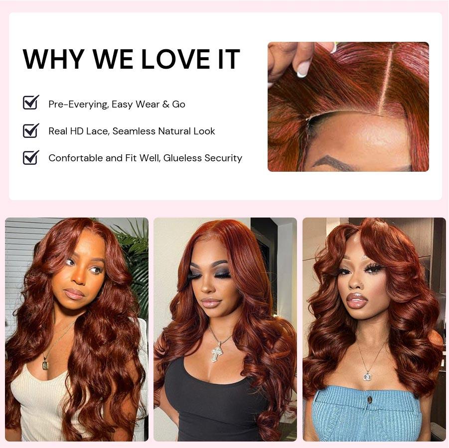 Benefits of HD lace wig, featuring natural look and comfort.