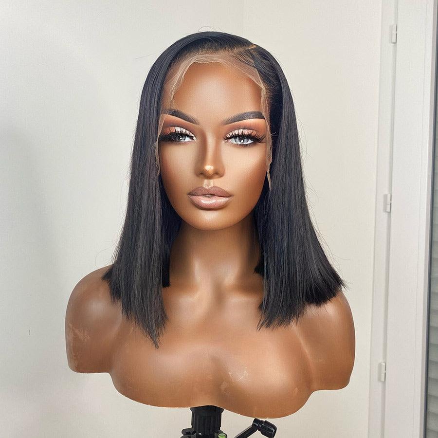 WOWANGEL Short Bob Wig on mannequin with natural hairline