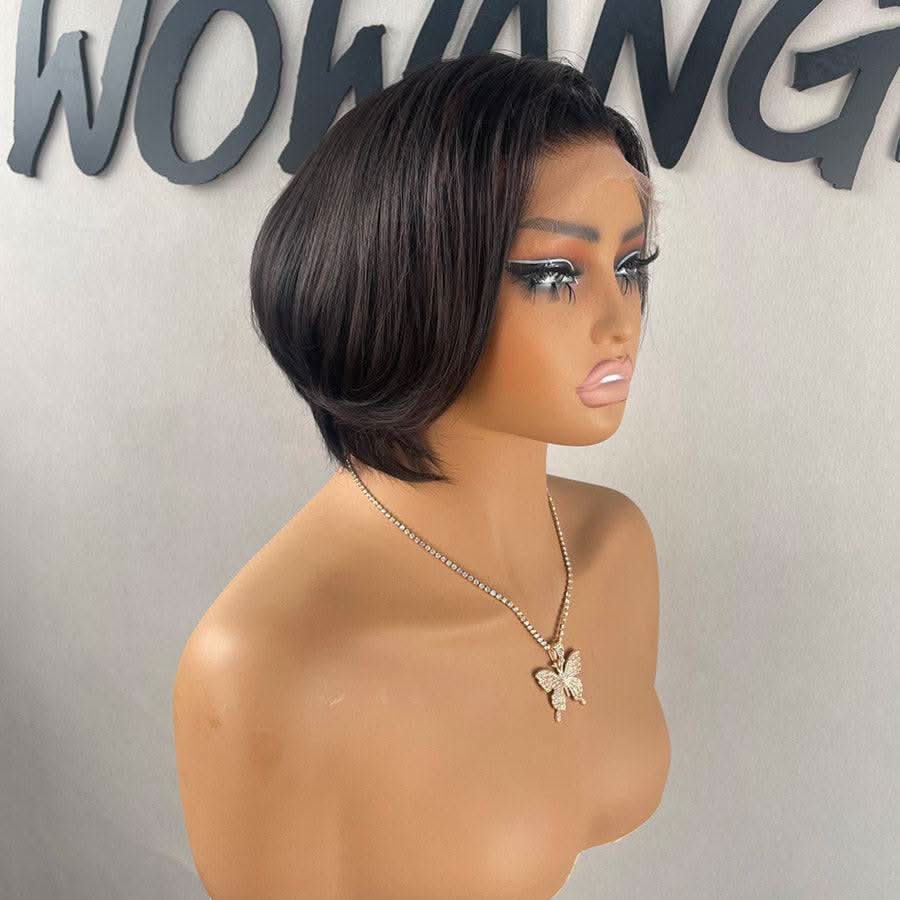 WOWANGEL Short Pixie Cut Wig 13x6 Skinlike HD Lace Front Bob Wig - wowangel