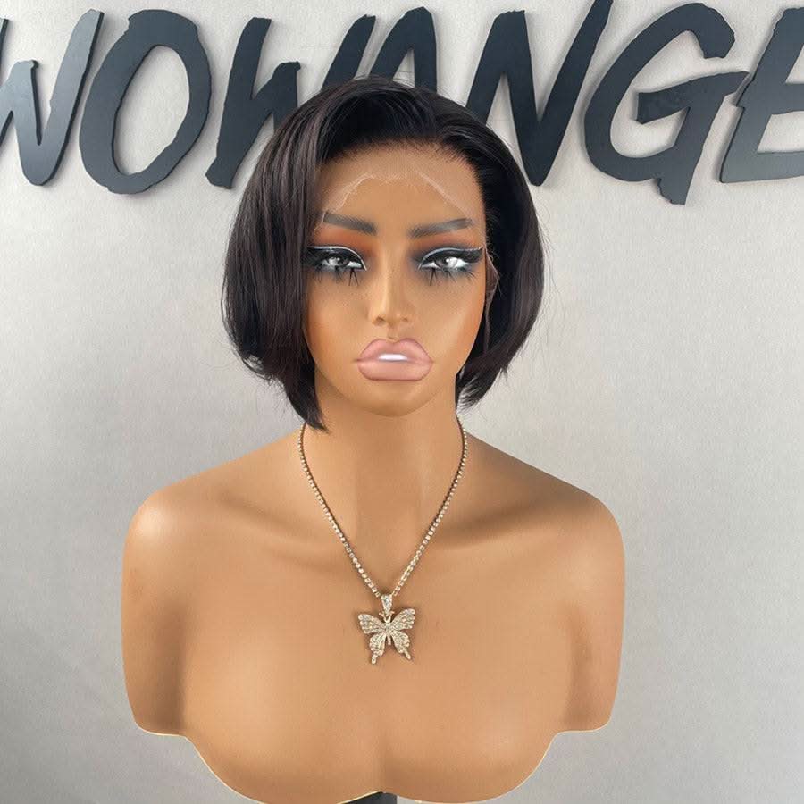 WOWANGEL Short Pixie Cut Wig 13x6 Skinlike HD Lace Front Bob Wig - wowangel