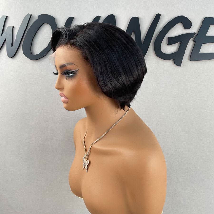 WOWANGEL Short Pixie Cut Wig 13x6 Skinlike HD Lace Front Bob Wig - wowangel