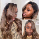 WOWANGEL Silky Straight Highlight 13x6 Skinlike Real HD Lace Front Wig - wowangel