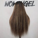 WOWANGEL Silky Straight Highlight 13x6 Skinlike Real HD Lace Front Wig - wowangel