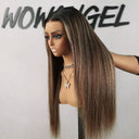 WOWANGEL Silky Straight Highlight 13x6 Skinlike Real HD Lace Front Wig - wowangel