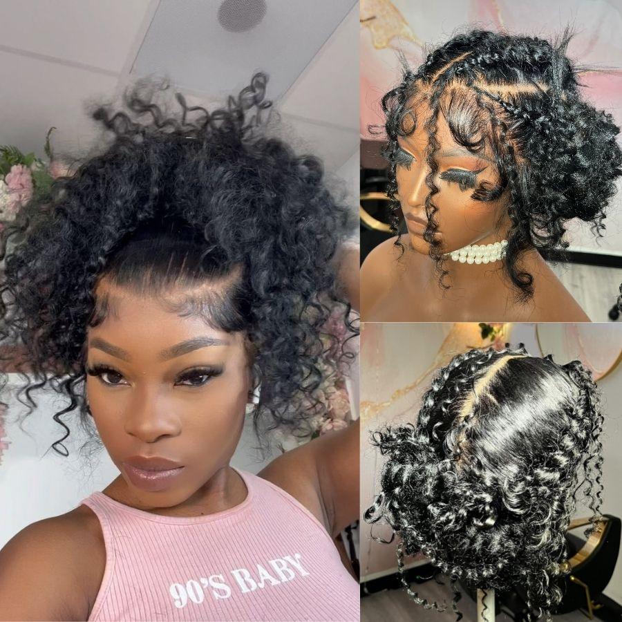 WOWANGEL curly full lace wig with clean hairline