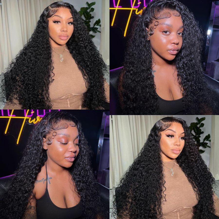 WOWANGEL Skinlike Real HD Lace 13X6 Full Frontal Wig Curly Pre Plucked - wowangel
