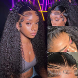 WOWANGEL Skinlike Real HD Lace 13X6 Full Frontal Wig Curly Pre Plucked - wowangel