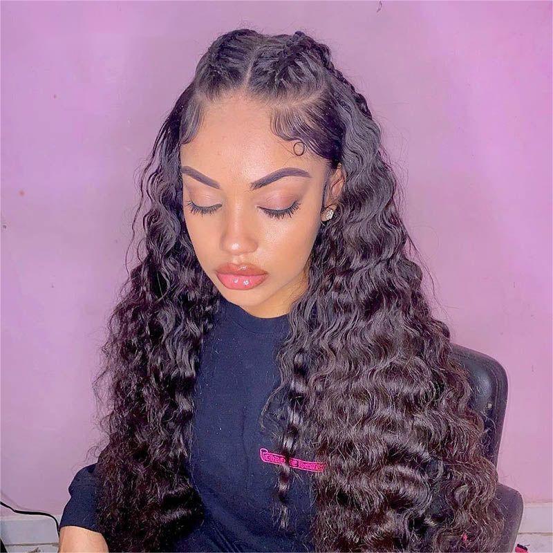 WOWANGEL deep wave wig with HD lace frontal