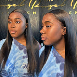WOWANGEL Skinlike Real HD Lace 13X6 Full Frontal Wig Silk Straight Pre Plucked - wowangel