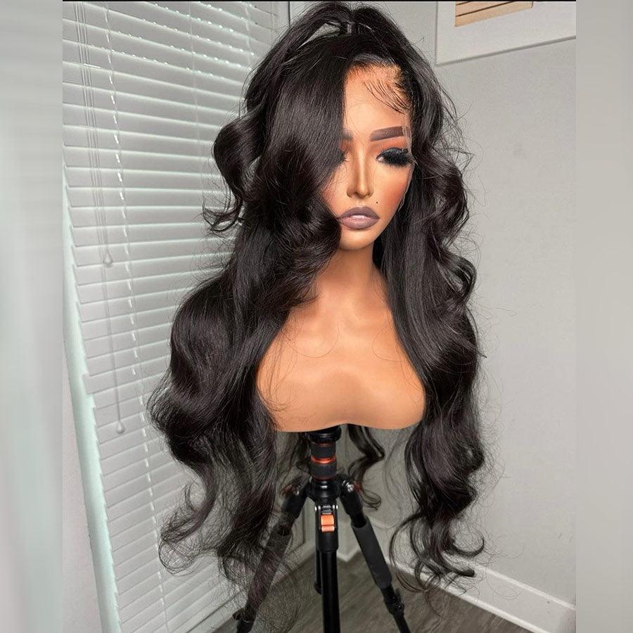 WOWANGEL HD lace 360 frontal wig on mannequin, body wave style.