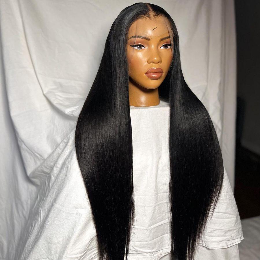 Straight 360 HD lace wig with natural hairline