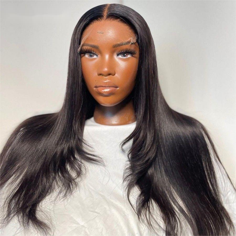 WOWANGEL Straight 6x6 Skinlike Real HD Lace Closure Wig Pre Plucked Glueless - wowangel