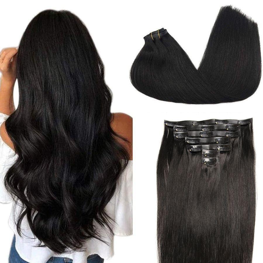 WOWANGEL Straight Seamless Clip In Hair Extensions - wowangel