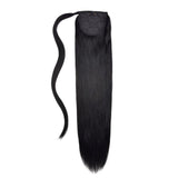 WOWANGEL Straight Up Wrap Around Ponytail Extension Natural Black - wowangel