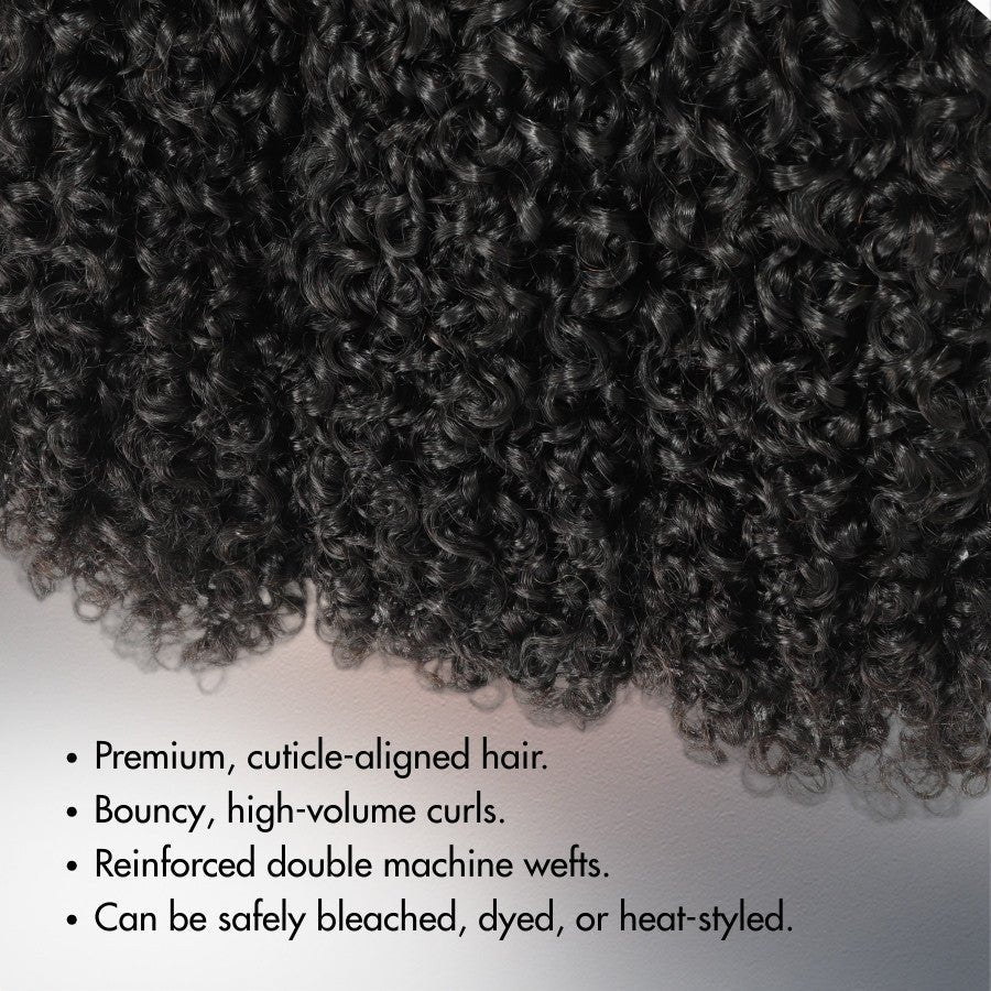 WOWANGEL Tight Curly Hair Bundles Deal 100% Human Hair Weaves - wowangel