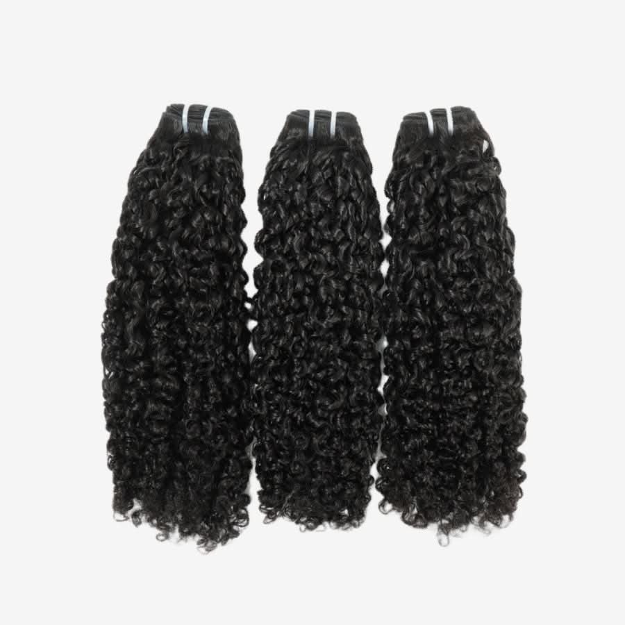 WOWANGEL Tight Curly Hair Bundles Deal 100% Human Hair Weaves - wowangel