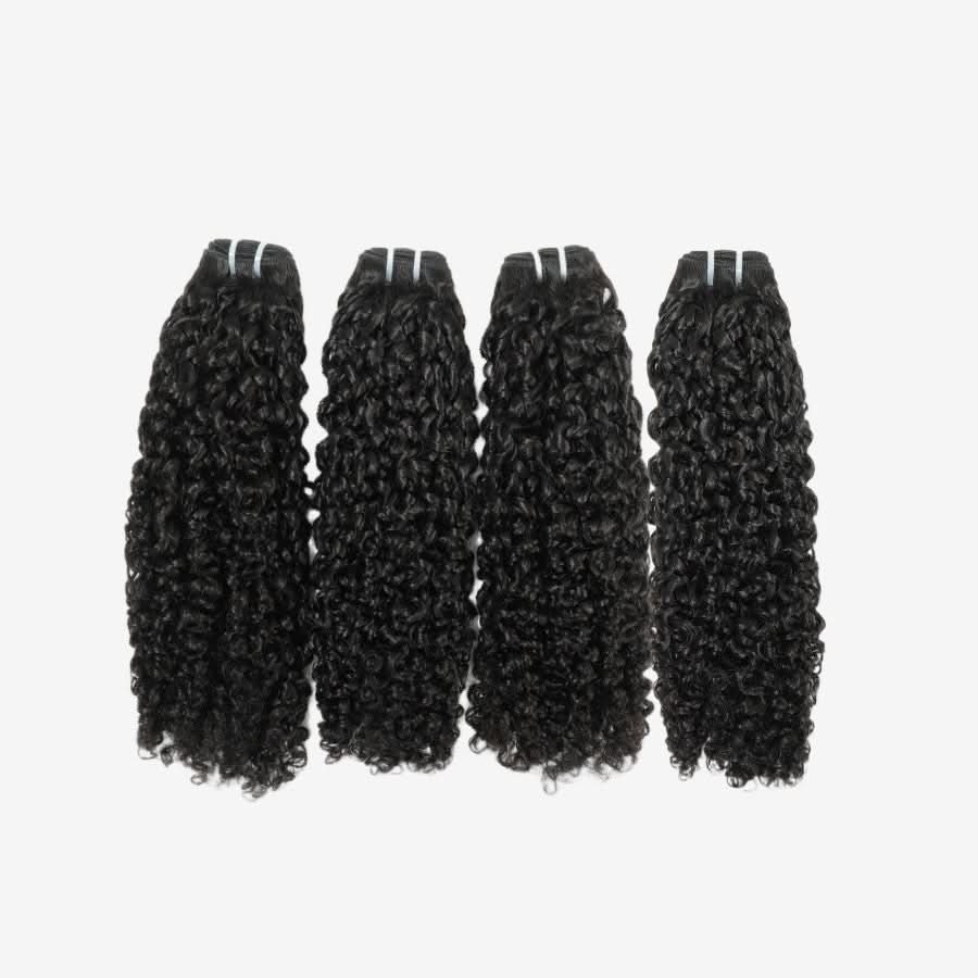 WOWANGEL Tight Curly Hair Bundles Deal 100% Human Hair Weaves - wowangel