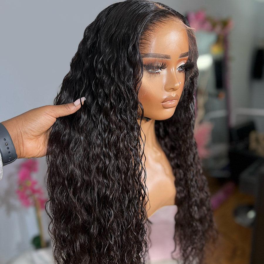 WOWANGEL Water Wave HD Lace Wig on mannequin