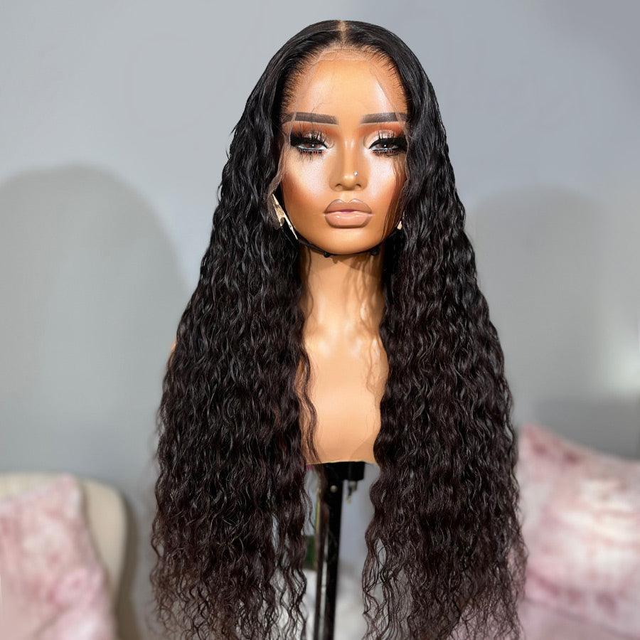 Front view of WOWANGEL Water Wave HD Lace Wig