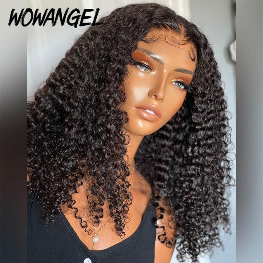 Side view of WOWANGEL deep curly HD lace wig