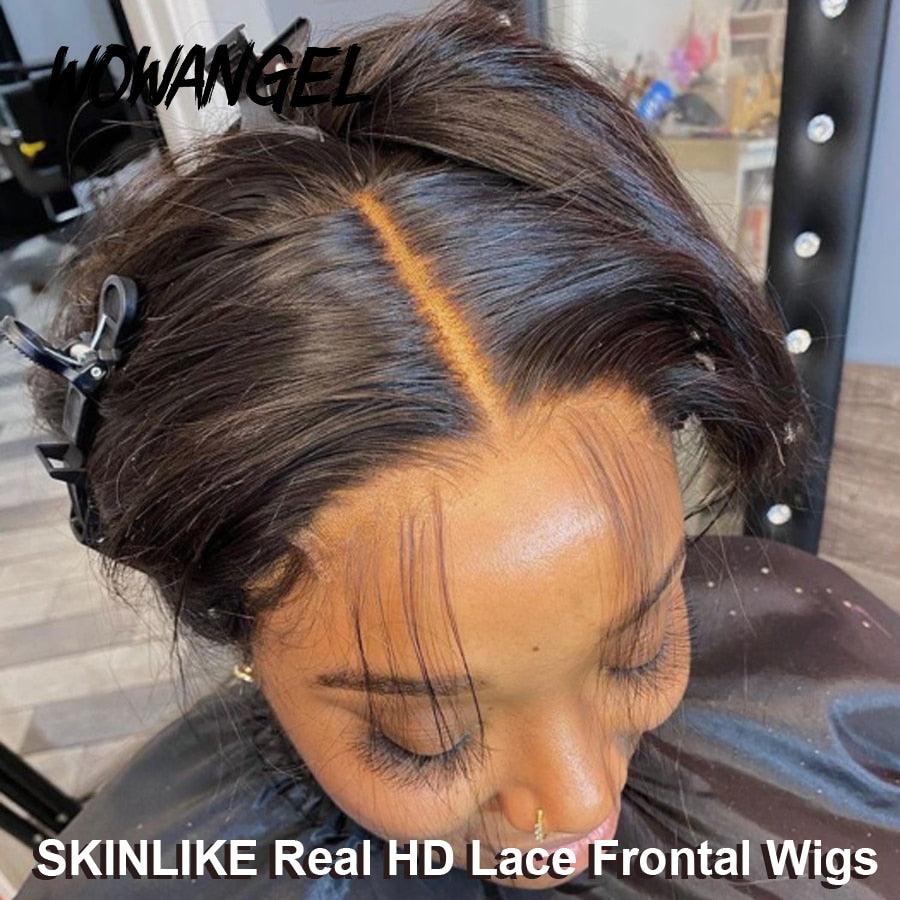 Close-up of SKINLIKE Real HD Lace Frontal Wig installation