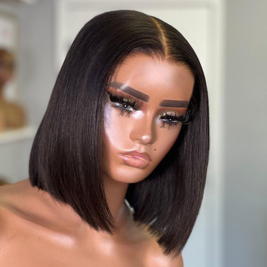 WOWANGEL bob wig on mannequin, straight and sleek