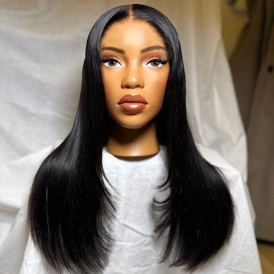 WOWANGEL Wear & Go Jet Black 5X5 HD Lace Closure Wigs (Clearance Deal) - wowangel