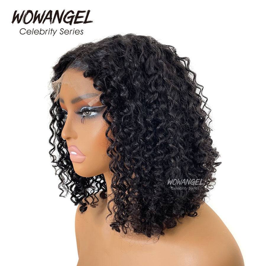 WOWANGEL Wear & Go 5x5 Skinlike Real HD Lace Closure Wig Curly Glueless BOB Wig - wowangel