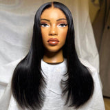 WOWANGEL Wear & Go Jet Black 5X5 HD Lace Closure Wigs Straight Glueless Wig - wowangel