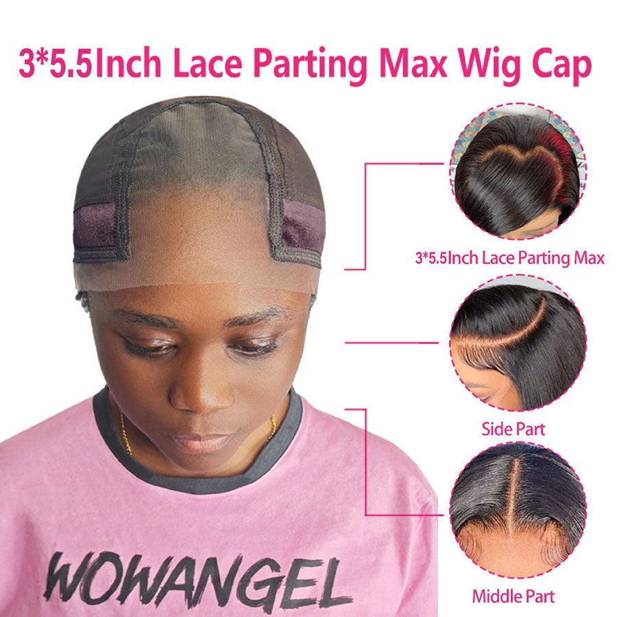 3x5.5 inch lace parting max wig cap features