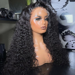 WOWANGEL Skinlike Real HD Lace 13X6 Full Frontal Wig Curly Pre Plucked