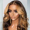 WOWANGEL Honey Blonde Highlight Skinlike Real HD Lace 13X6 Lace Front Wig