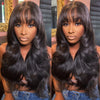 WOWANGEL Fringe 13X6 Skinlike Real HD Lace Front Wig With Bangs Layered Cut Body Wave