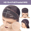 WOWANGEL Full Frontal Bob Wig 13x4 Straight Skinlike Real HD Lace Frontal Wig