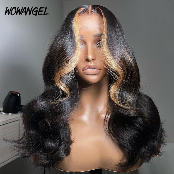 WOWANGEL 1B/27# Highlight Color 13x6 Skinlike Real HD Lace Front Wig Body Wave