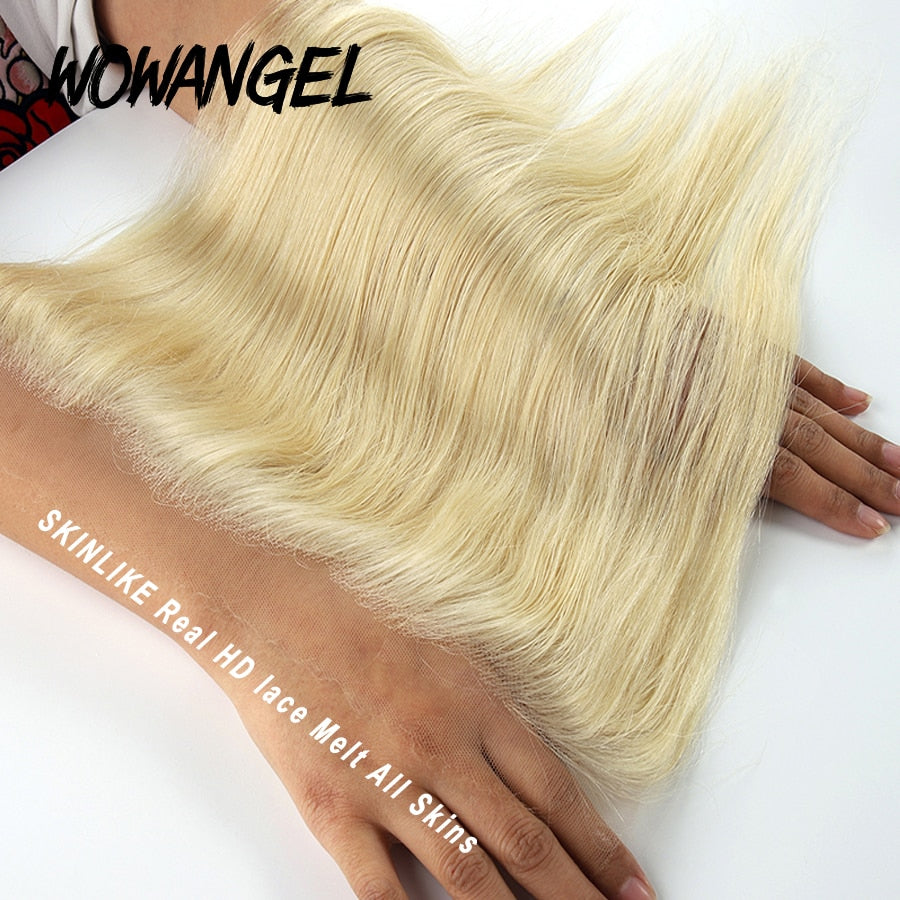 WOWANGEL 613 Blonde Skinlike Real HD Lace Frontal Only, HD Lace Piece