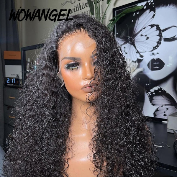 WOWANGEL HD Lace 13X6 Full Frontal Wig Curly Pre Plucked