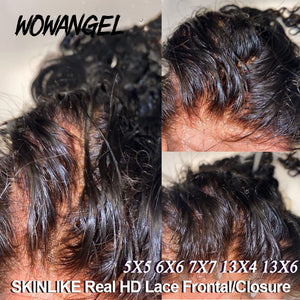 WOWANGEL Skinlike Real HD Lace Frontal Only 13x6 13x4 7x7 6x6 5x5 Straight Lace Closure Pieces