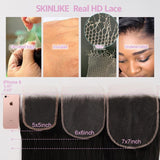 Lace Closure Only, 6x6 Skinlike Real HD Lace Closure Only, HD Lace Piece - wowangel