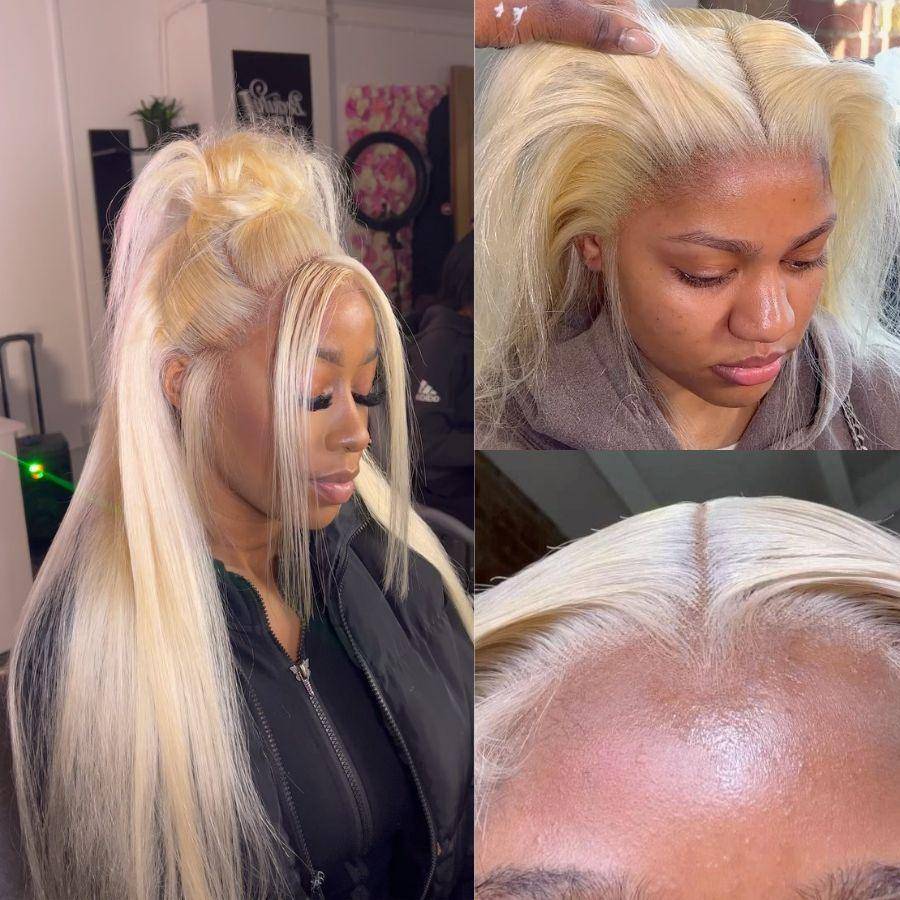613 blonde HD lace wig with natural hairline