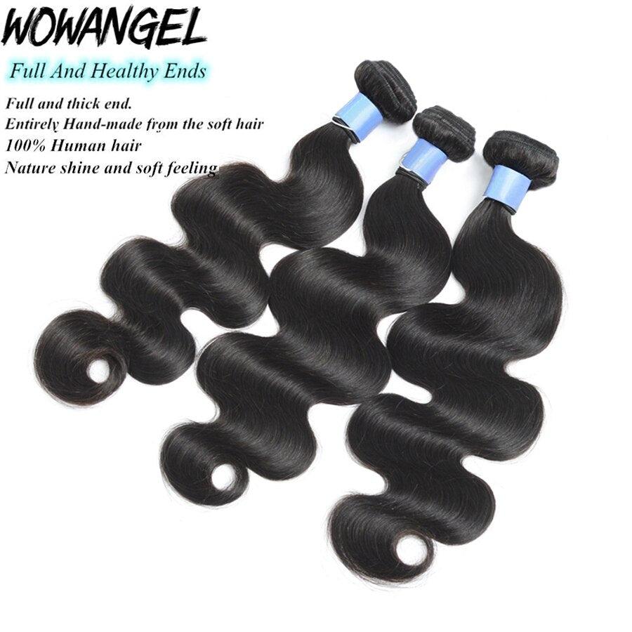 WOWANGEL body wave bundles with healthy ends