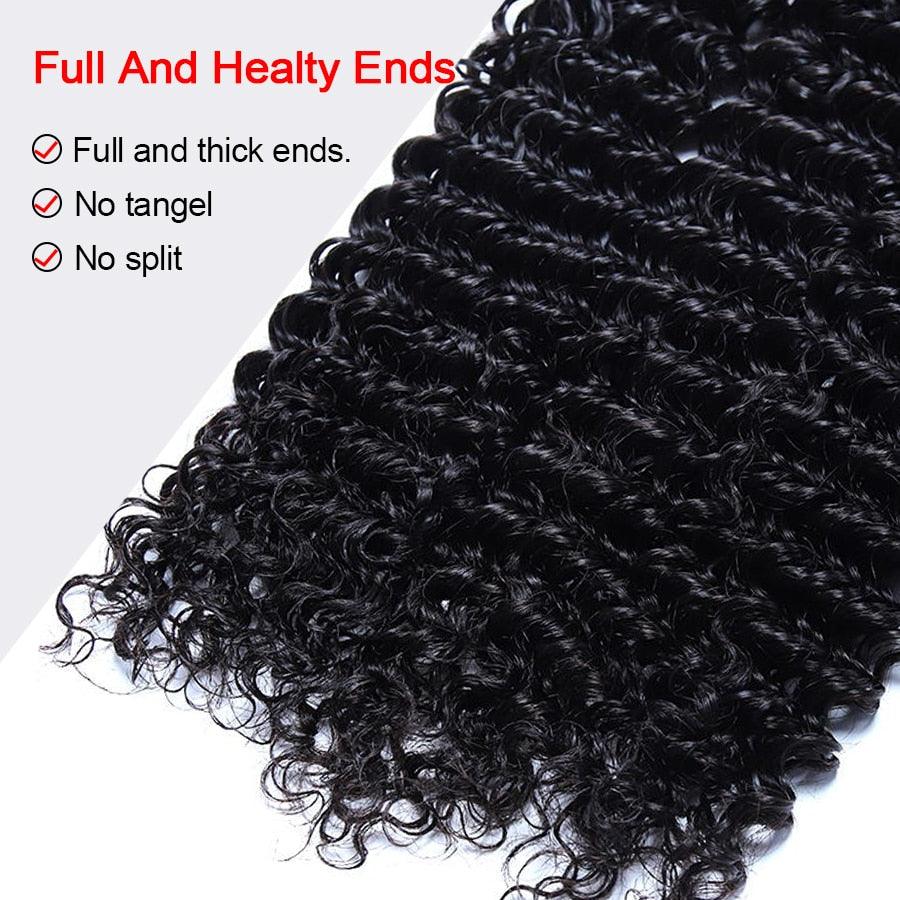 Full and healthy deep wave hair ends, no tangles