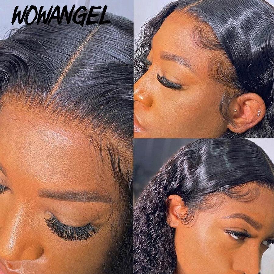 Close-up of WOWANGEL HD lace wig hairline details