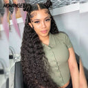 WOWANGEL 13x6 HD Lace Full Frontal Wig Water Wave Clean Hairline - wowangel
