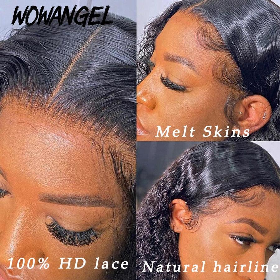 Close-up of HD lace melt skins and natural hairline