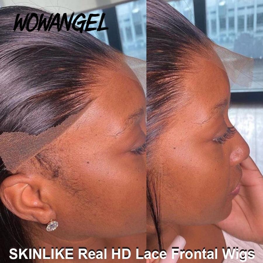 WOWANGEL SKINLIKE HD lace frontal wig side view