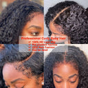 WOWANGEL 4C Edges 360 Invisible Strap HD Lace Wig Kinky Straight - wowangel