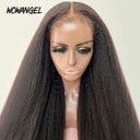 WOWANGEL 4C Edges 360 Invisible Strap HD Lace Wig Kinky Straight - wowangel