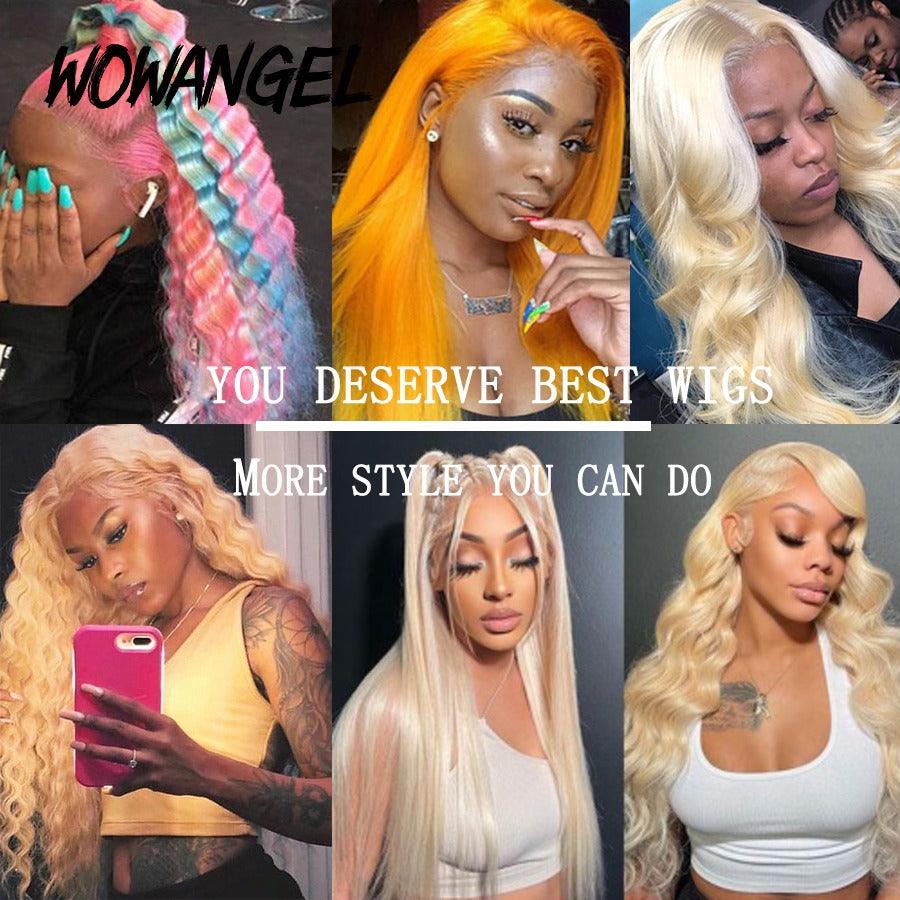 WOWANGEL 613# Blonde Bundles Deal 3pcs 100% Human Hair Weaves - wowangel