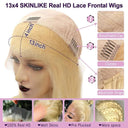 WOWANGEL 613 Blonde Curly 13x4 Skinlike Real HD Lace Full Frontal Wig - wowangel